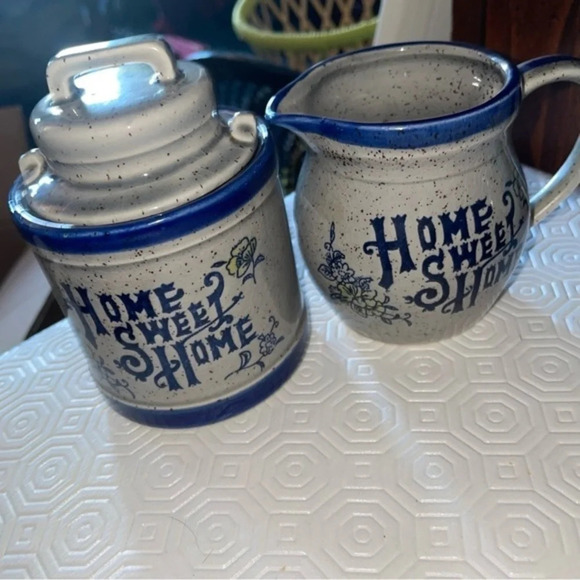 17Pc home sweet home ceramic kitchen and tea set - Picture 5 of 11